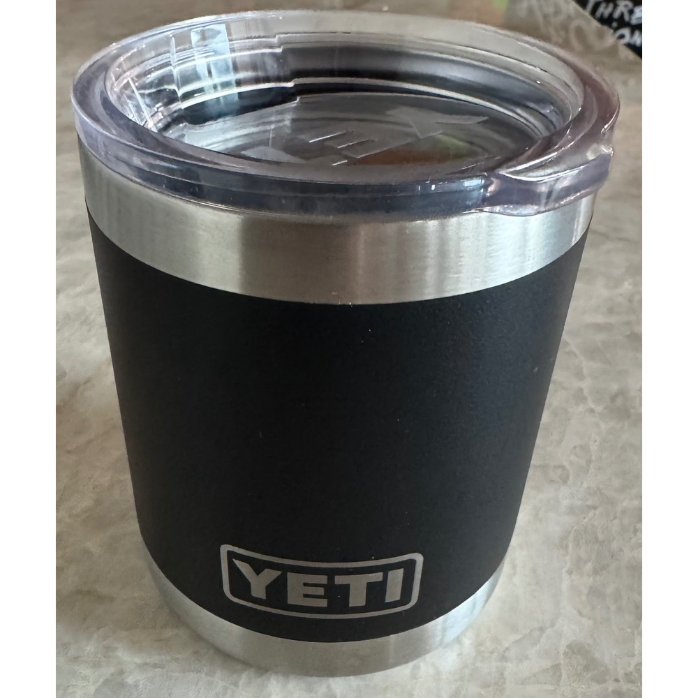 Yeti Bulleit Frontier Whiskey Lowball 10 oz Tumbler Black Stainless Steel Cup - Picture 2 of 4